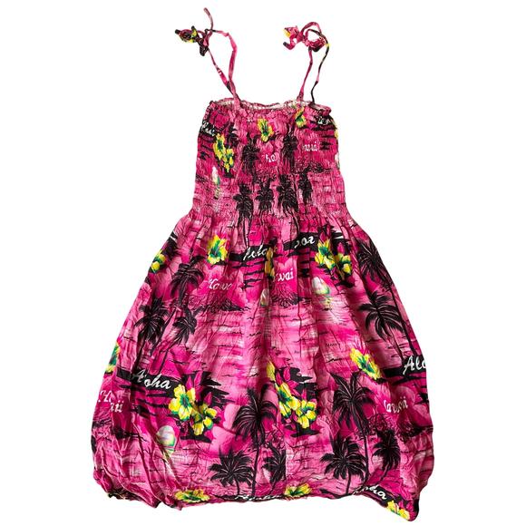 Unity Trading Hawaii Women Dress size S Sleeveless KneeLength AlohaTropical Pink - Picture 7 of 7